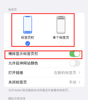 钢城iPhone授权维修分享Safari浏览器如何切换标签栏位置 