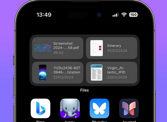 钢城苹果屏幕维修分享iPhone主屏幕快速访问最近的文件 